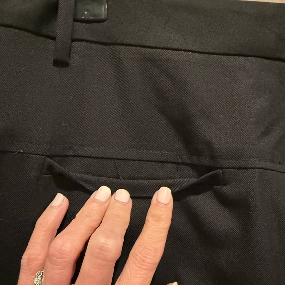 Nili Lotan Black Dress Pants Straight-Leg Trousers Virgin Wool size 8 EUC - Picture 3 of 7